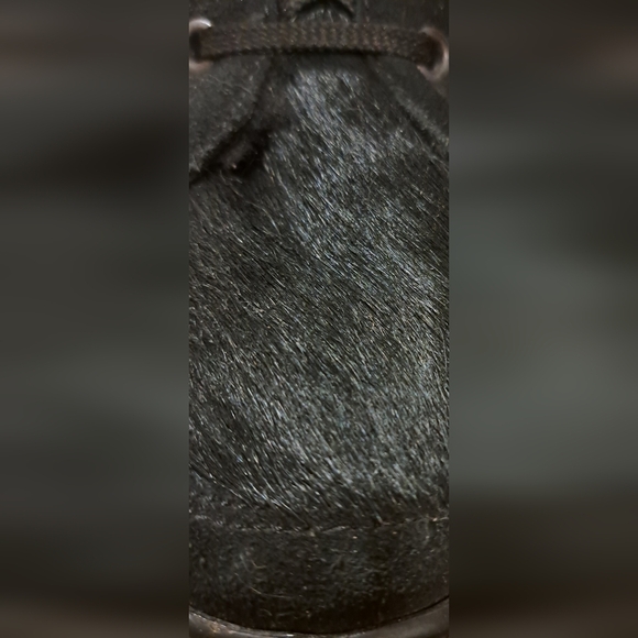 NWOT Oscar Black Rabbit Fur & Shearling Comfy Moccasin Ankle Boot Shoe SZ 7.5 - Picture 7 of 9